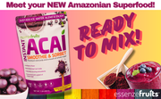 Essenzefruits Instant Acai Bowl & Smoothie Mix - 16 oz (1 lb), Non-GMO, Gluten-Free, Vegan, Rich in Antioxidants, Brazilian Superfood Berry Powder